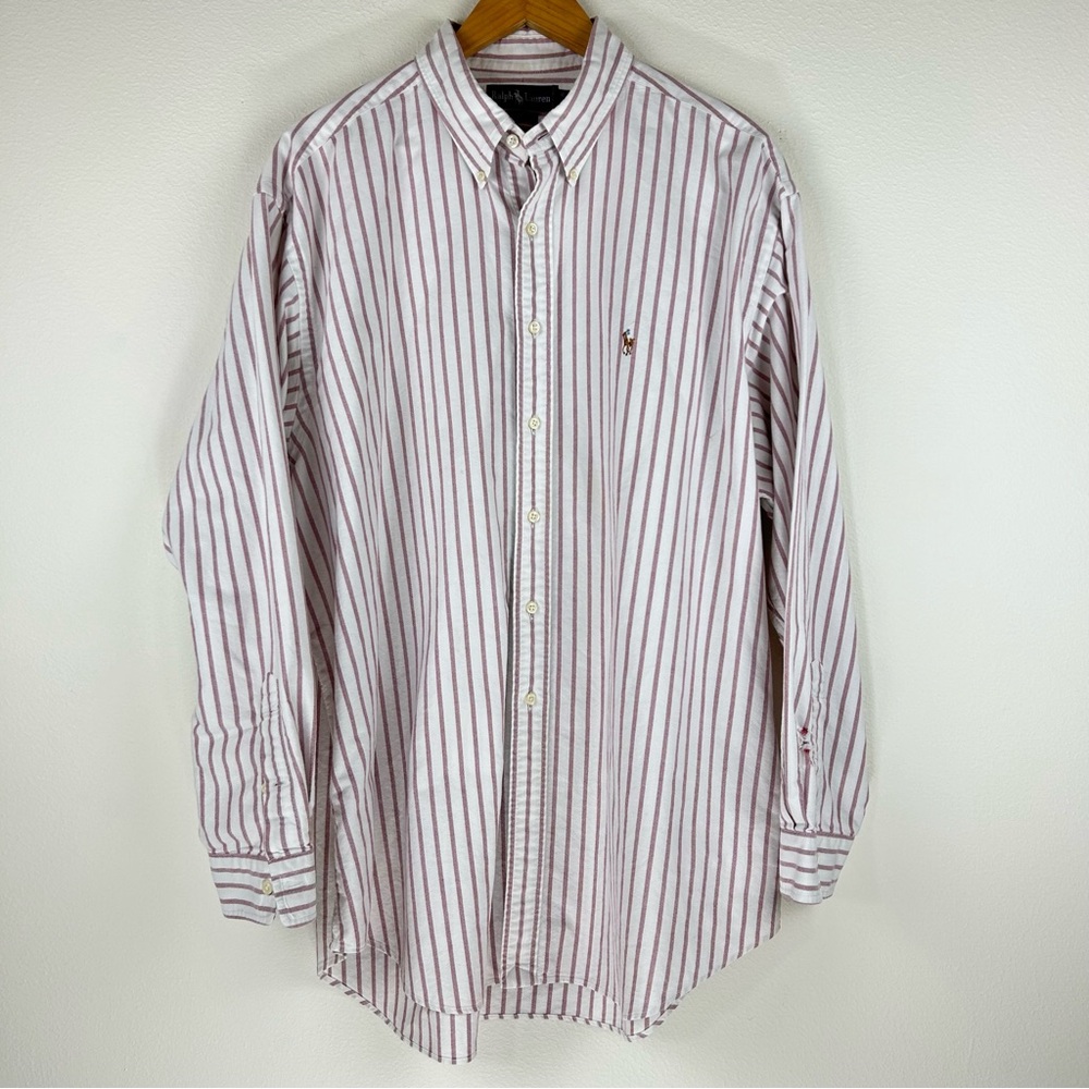 Vtg Polo Ralph Lauren Men’s Yarmouth Casual Button Down Shirt. Size 17.5-35